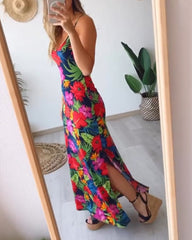 Sexy Neckholder-Kleid mit Print für Damen