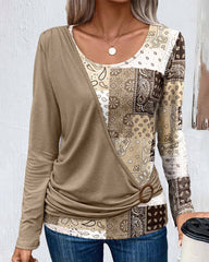 Langarm-Tops mit Paisley-Print