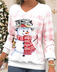 Pullover mit Schneemann-Print