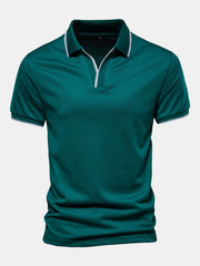 Herren-Poloshirt mit V-Ausschnitt