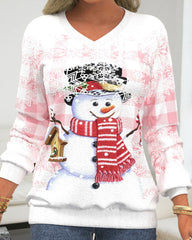 Pullover mit Schneemann-Print