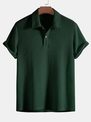 Gestricktes Waffel-Poloshirt