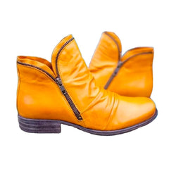 Damen-Retro-Stiefel mit Reißverschluss