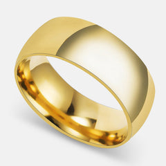 Antonios Edelstahl-Goldring für Herren