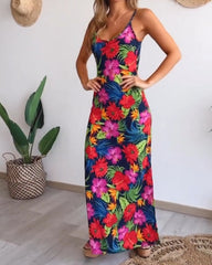 Sexy Neckholder-Kleid mit Print für Damen