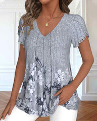 Bluse mit kurzen Ärmeln und Aufdruck