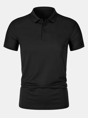 Solid Mesh Polo Shirt