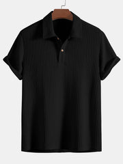 Gestricktes Waffel-Poloshirt