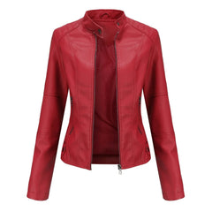 Leder-Bikerjacke für Damen