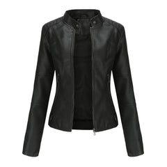 Leder-Bikerjacke für Damen