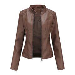 Leder-Bikerjacke für Damen