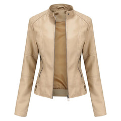 Leder-Bikerjacke für Damen