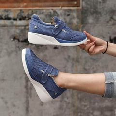 Plateau-Sneaker mit Reißverschluss für Damen 