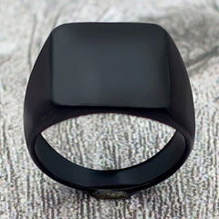 Antonios Classic Black Ring Män